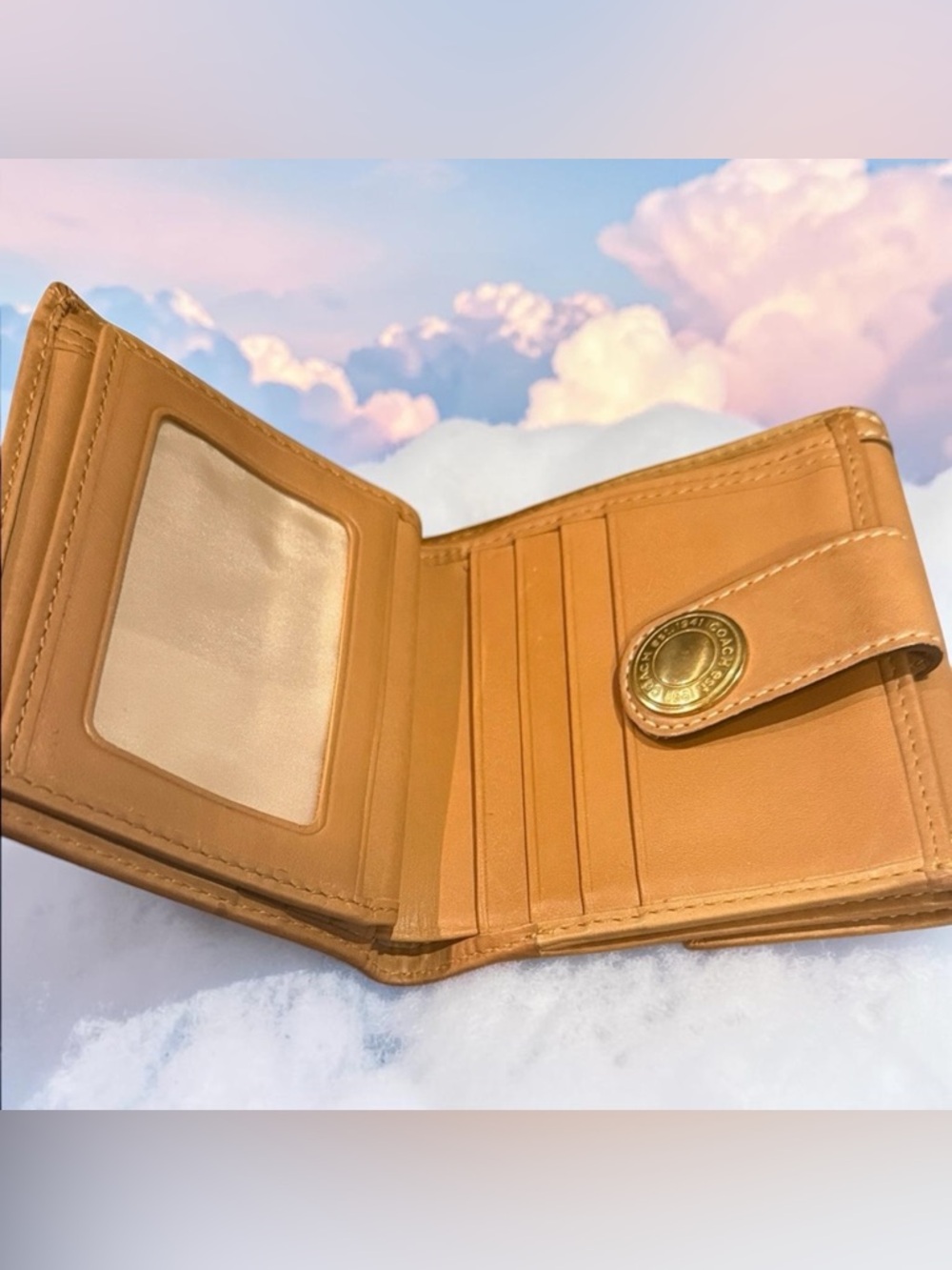 COACH ERGO Y2K SIGNATURE,AND LEATHER STRIPE BIFOLD FRENCH WALLET EARLY 2000’s - Picture 5 of 15